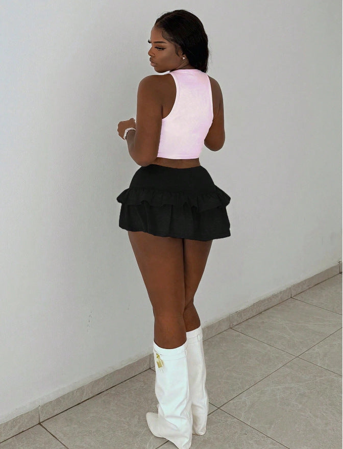 Hot Girl Edge – Patchwork Knit Skirt