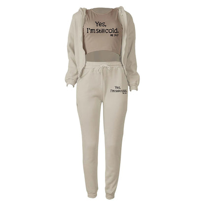 UrbanVibe Letter-Print Tracksuit