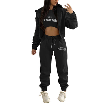 UrbanVibe Letter-Print Tracksuit