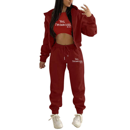 UrbanVibe Letter-Print Tracksuit