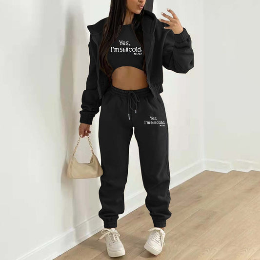 UrbanVibe Letter-Print Tracksuit