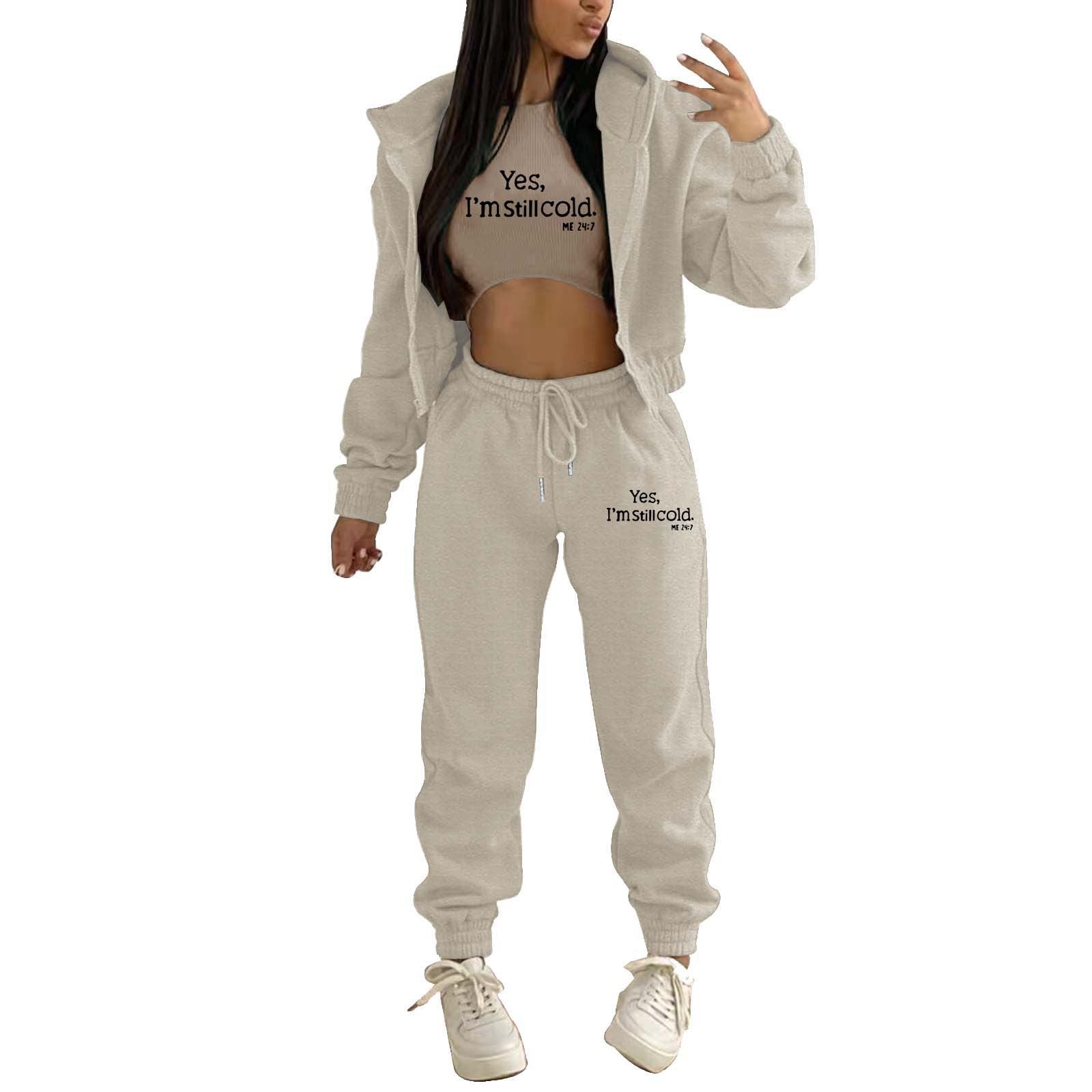 UrbanVibe Letter-Print Tracksuit