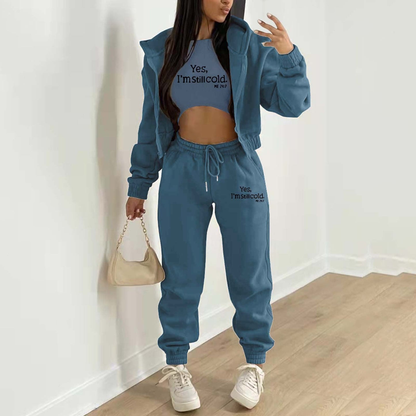 UrbanVibe Letter-Print Tracksuit