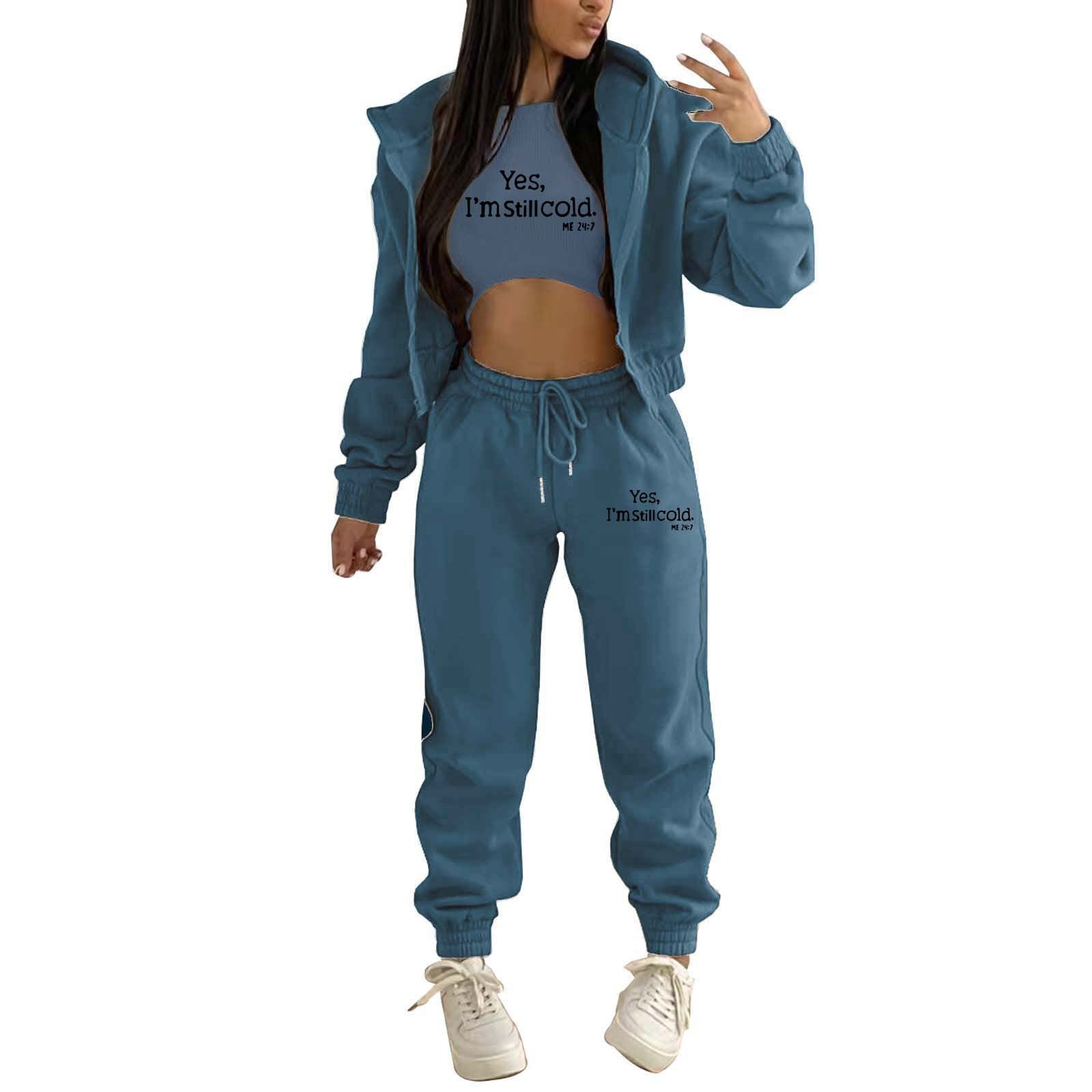 UrbanVibe Letter-Print Tracksuit