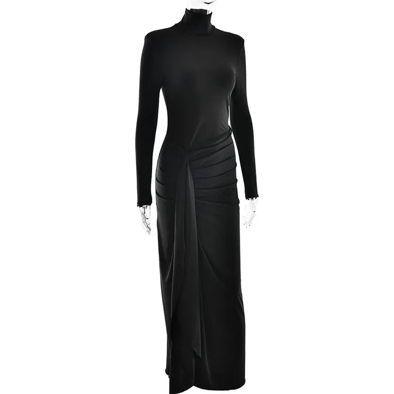 Mozision Elegance: Thigh-High Split Maxi Dress