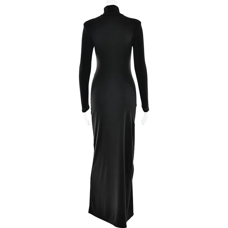 Mozision Elegance: Thigh-High Split Maxi Dress